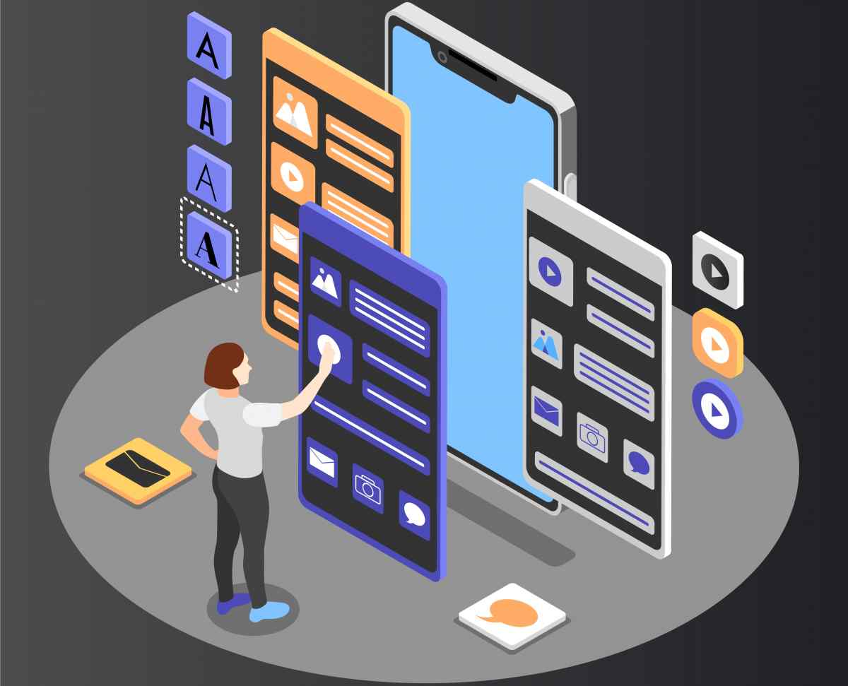2112i301035fm004c9 Ui And Ux Designers Concepts Isometric Background